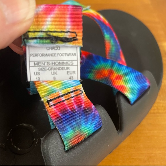 Chaco Chillos tie dye slip on slide sandals 10 - Picture 5 of 11